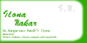 ilona makar business card